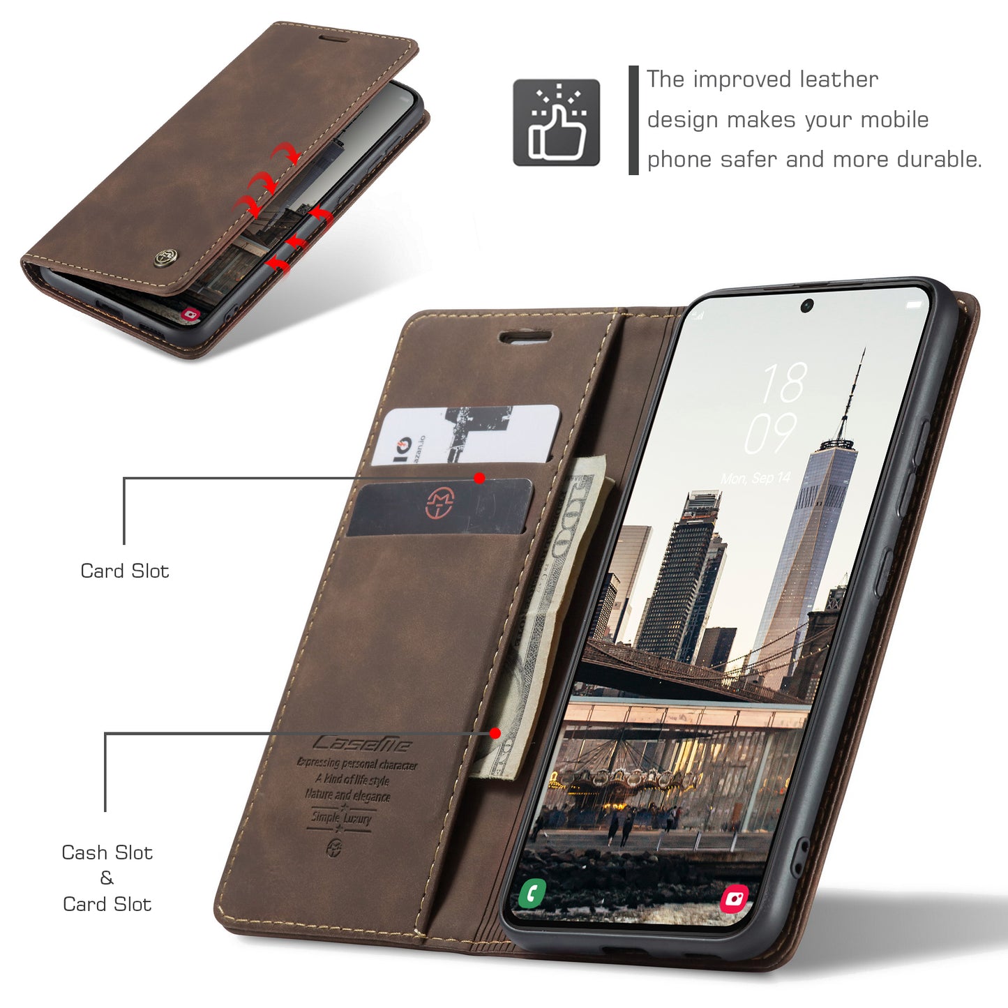 Multi-Function Retro Wallet Case for Samsung Galaxy S22