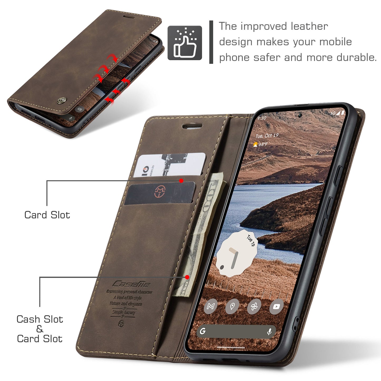 Multi-Function Retro Wallet Case for Google Pixel 9