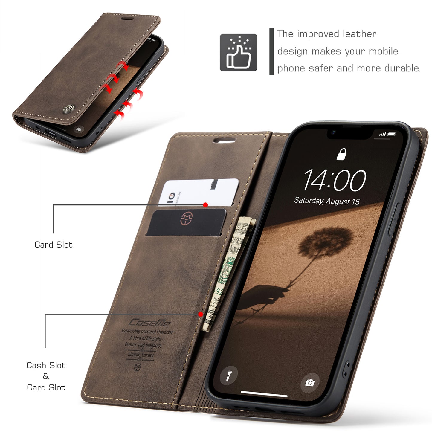 Multi-Function Retro Wallet Case for iPhone 16e