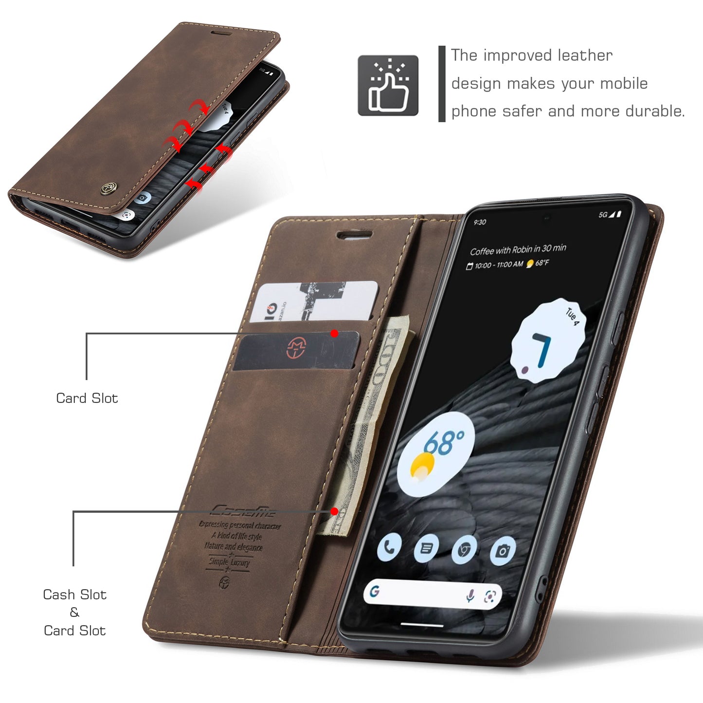 Multi-Function Retro Wallet Case for Google Pixel 7