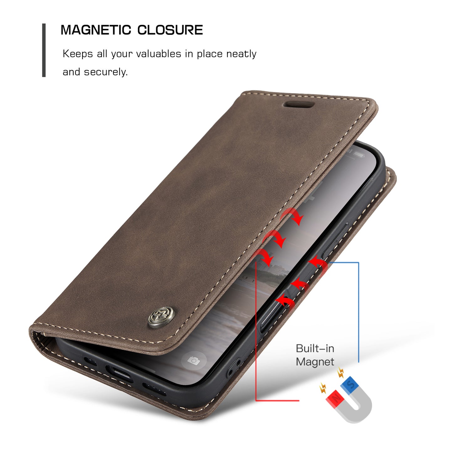 Multi-Function Retro Wallet Case for iPhone 16 Plus