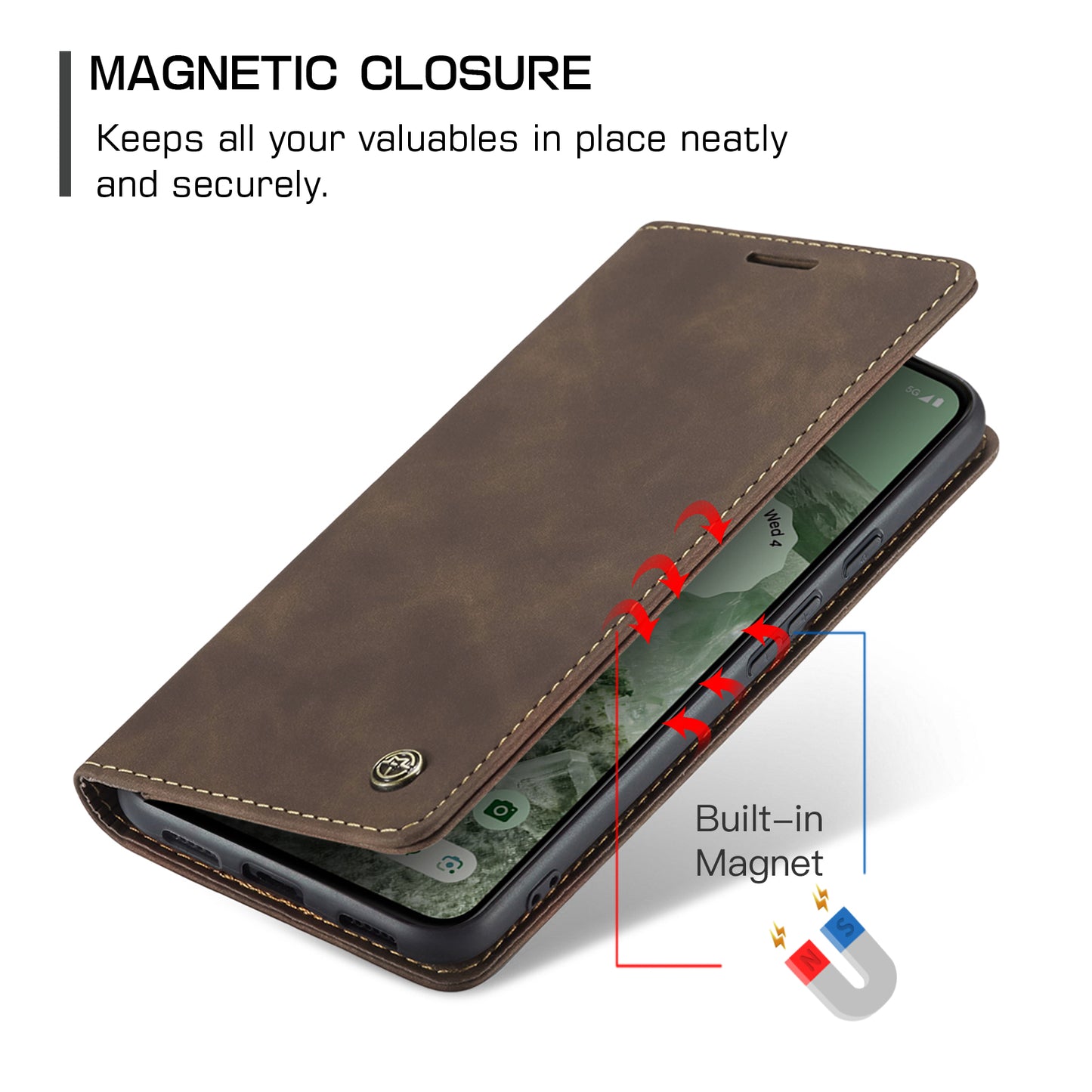 Multi-Function Retro Wallet Case for Google Pixel 8a