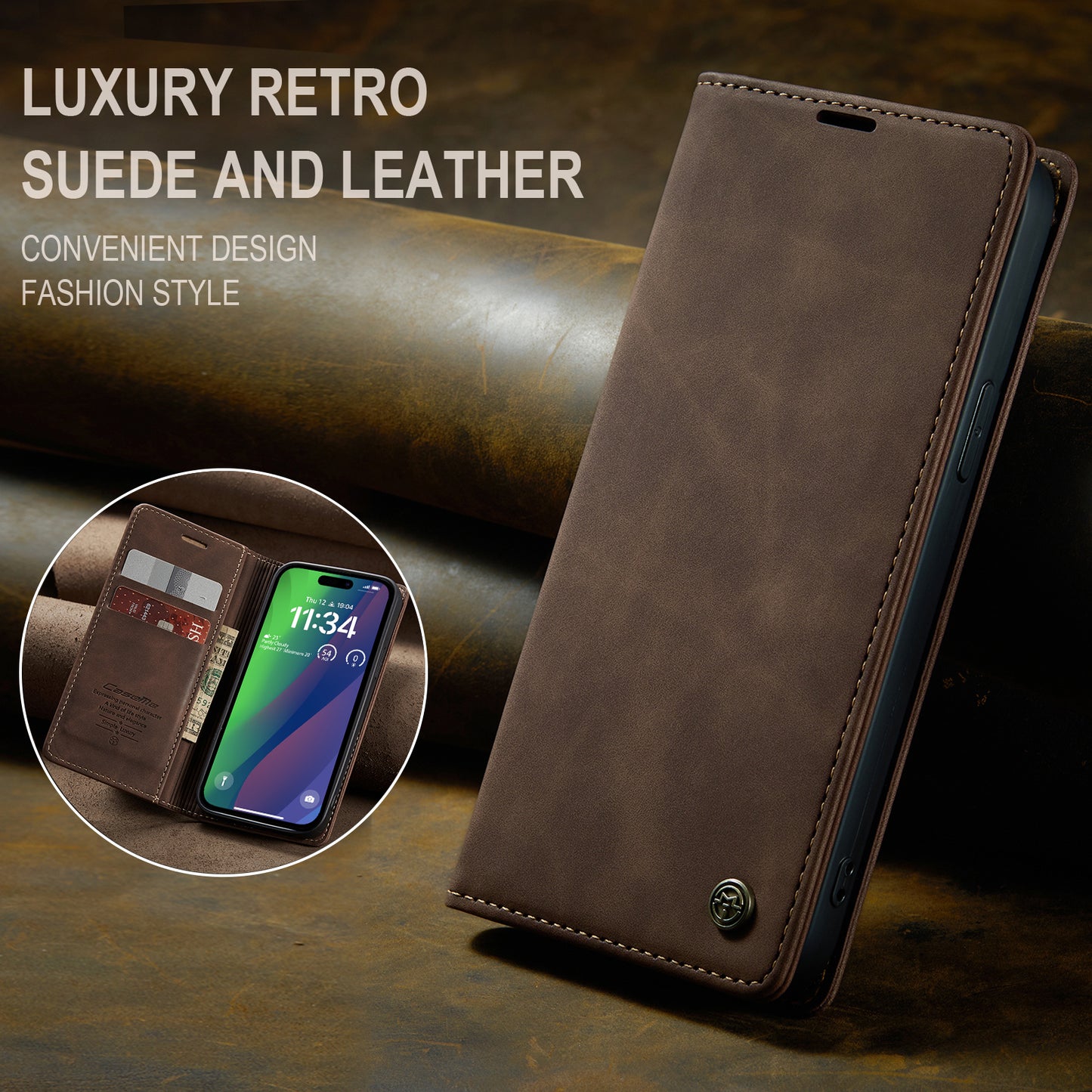 Multi-Function Retro Wallet Case for iPhone 14 Plus