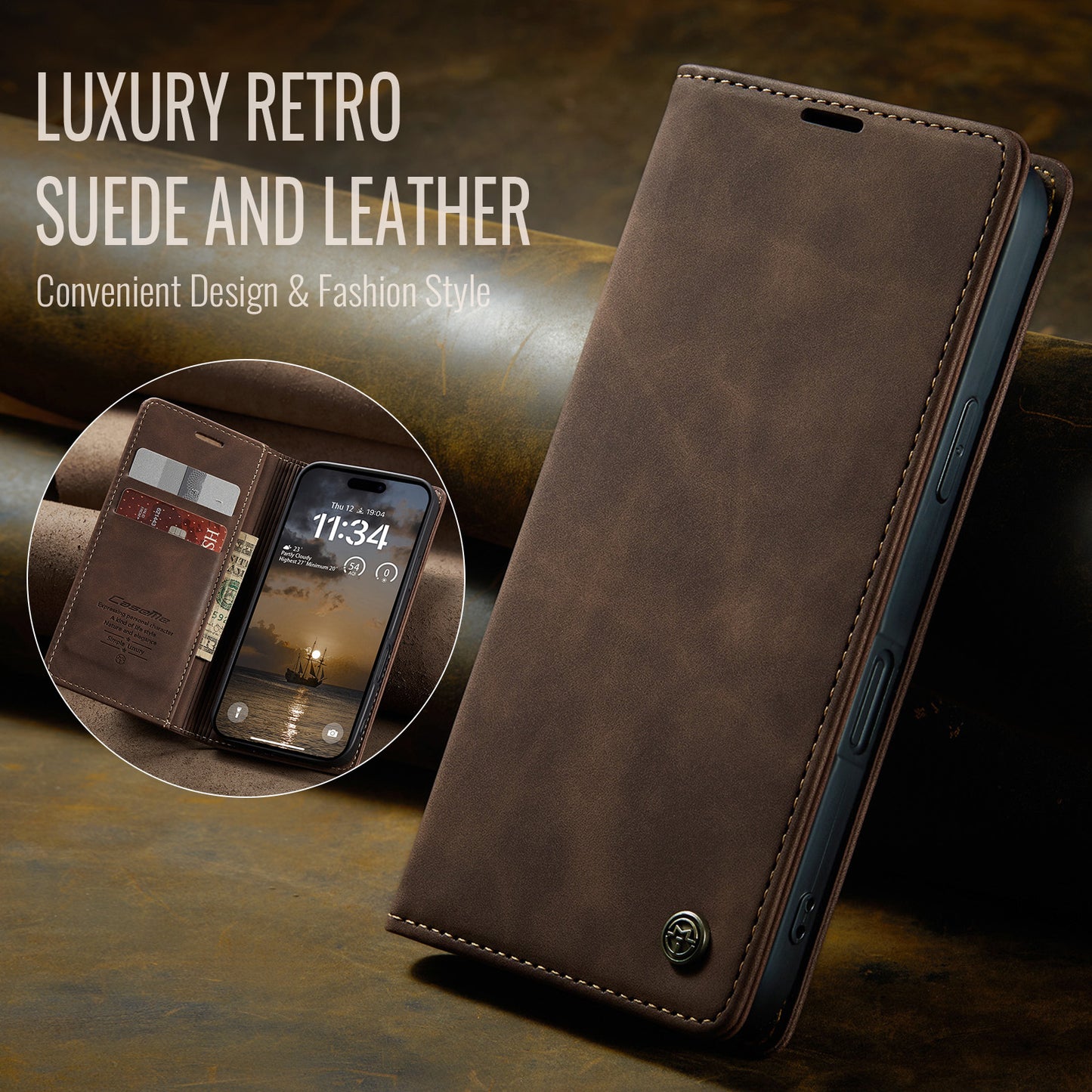 Multi-Function Retro Wallet Case for iPhone 17 Pro