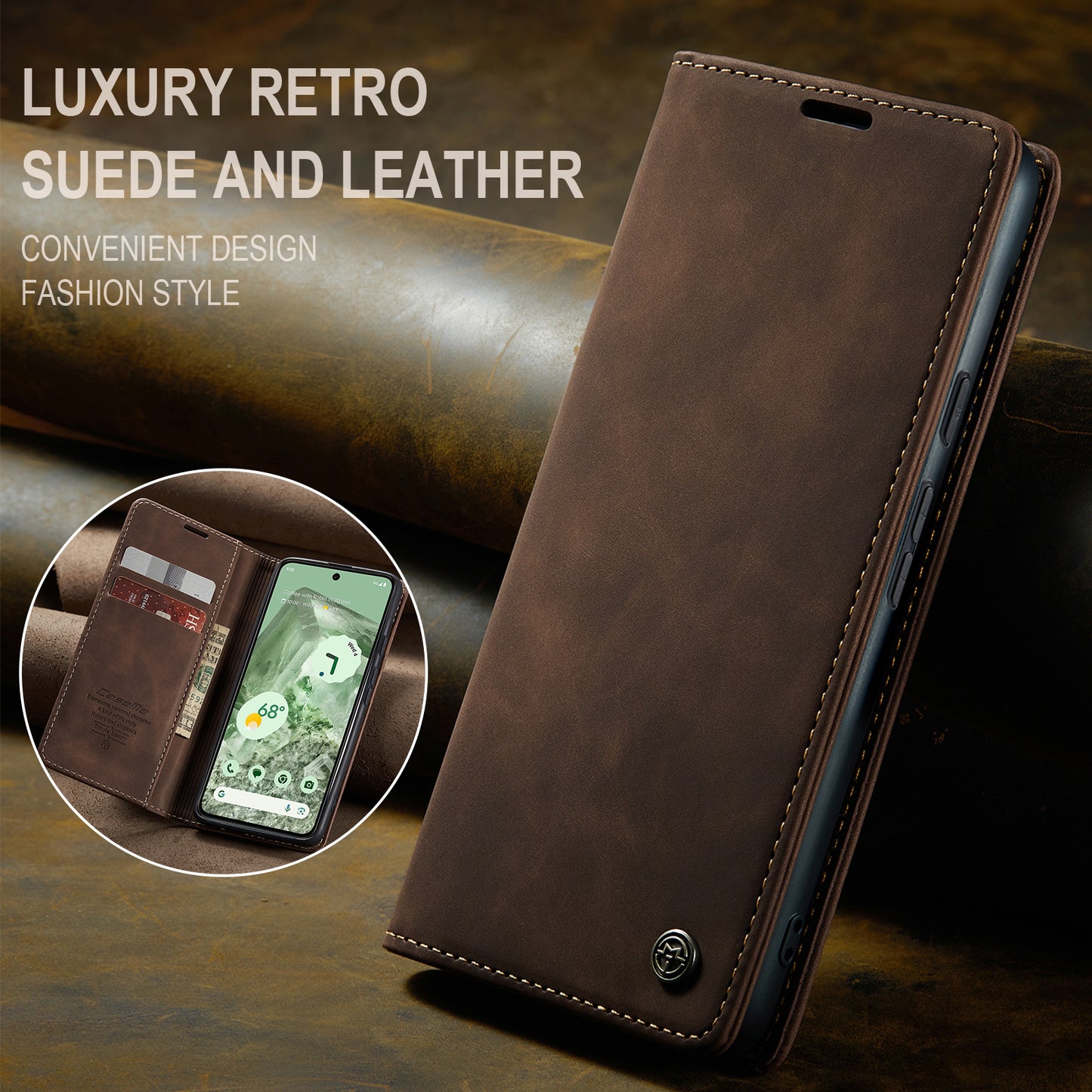 Multi-Function Retro Wallet Case for Google Pixel 8a