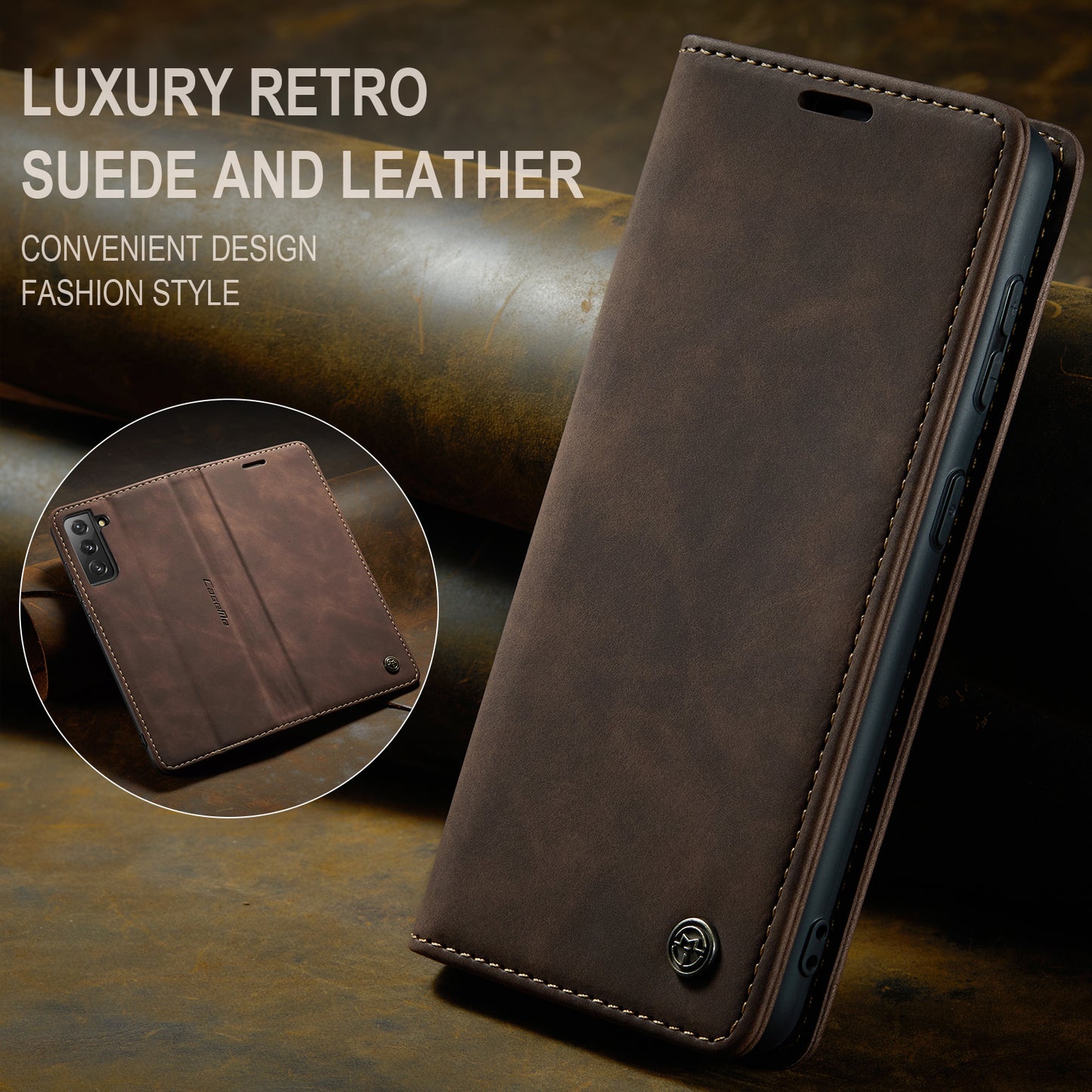 Multi-Function Retro Wallet Case for Samsung Galaxy S22