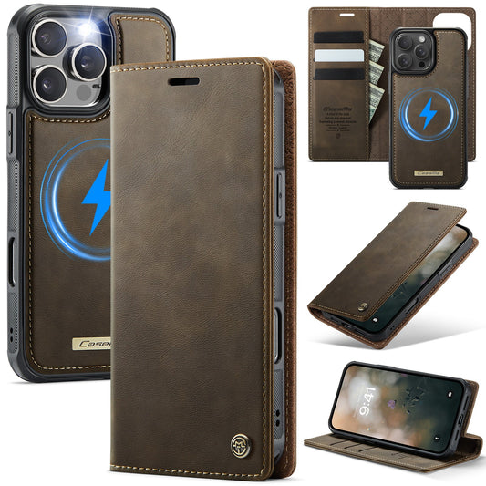 Retro Leather 2-in-1 MagSafe RFID Wallet Phone Case for iPhone 12 Pro Max