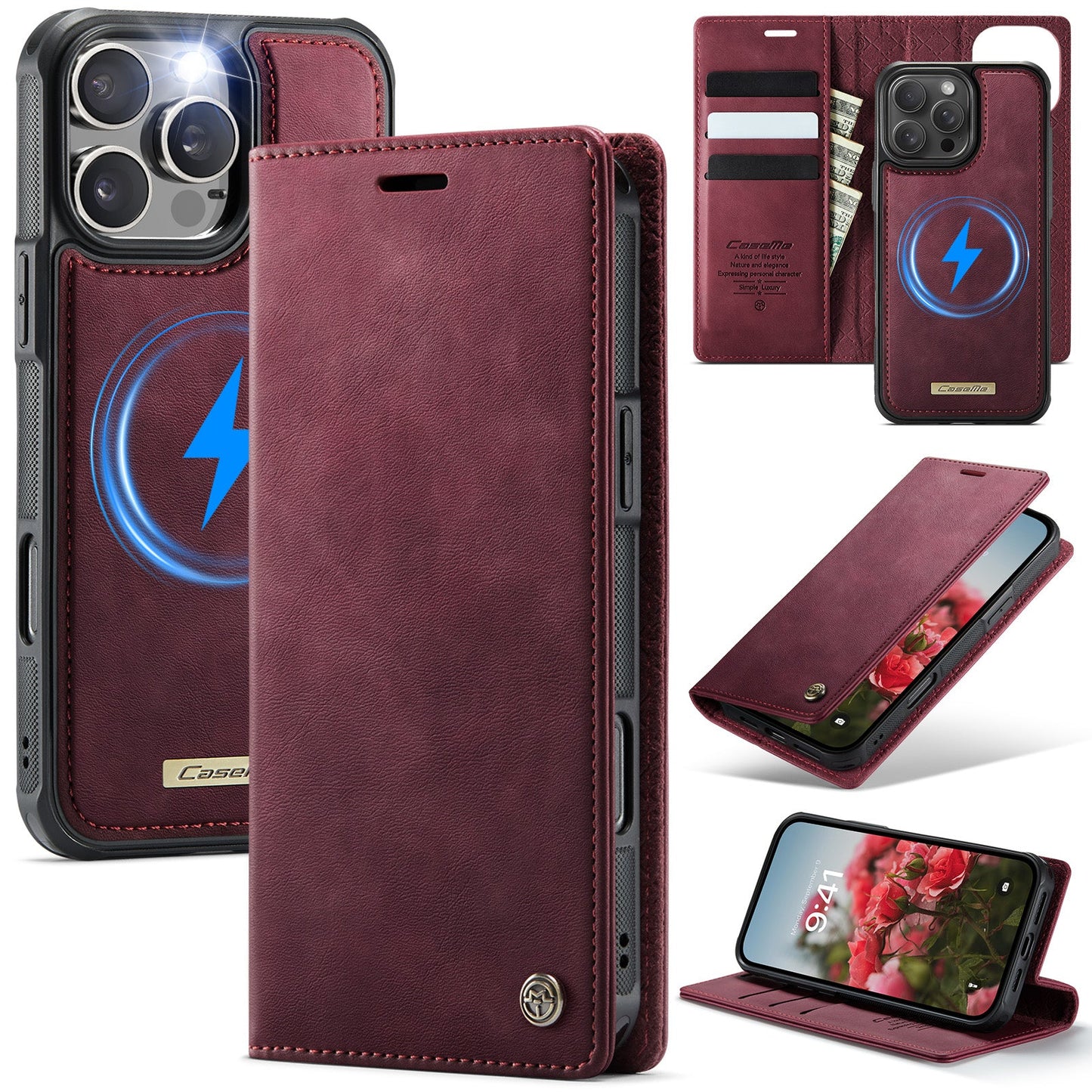Retro Leather 2-in-1 MagSafe RFID Wallet Phone Case for iPhone 11 Pro
