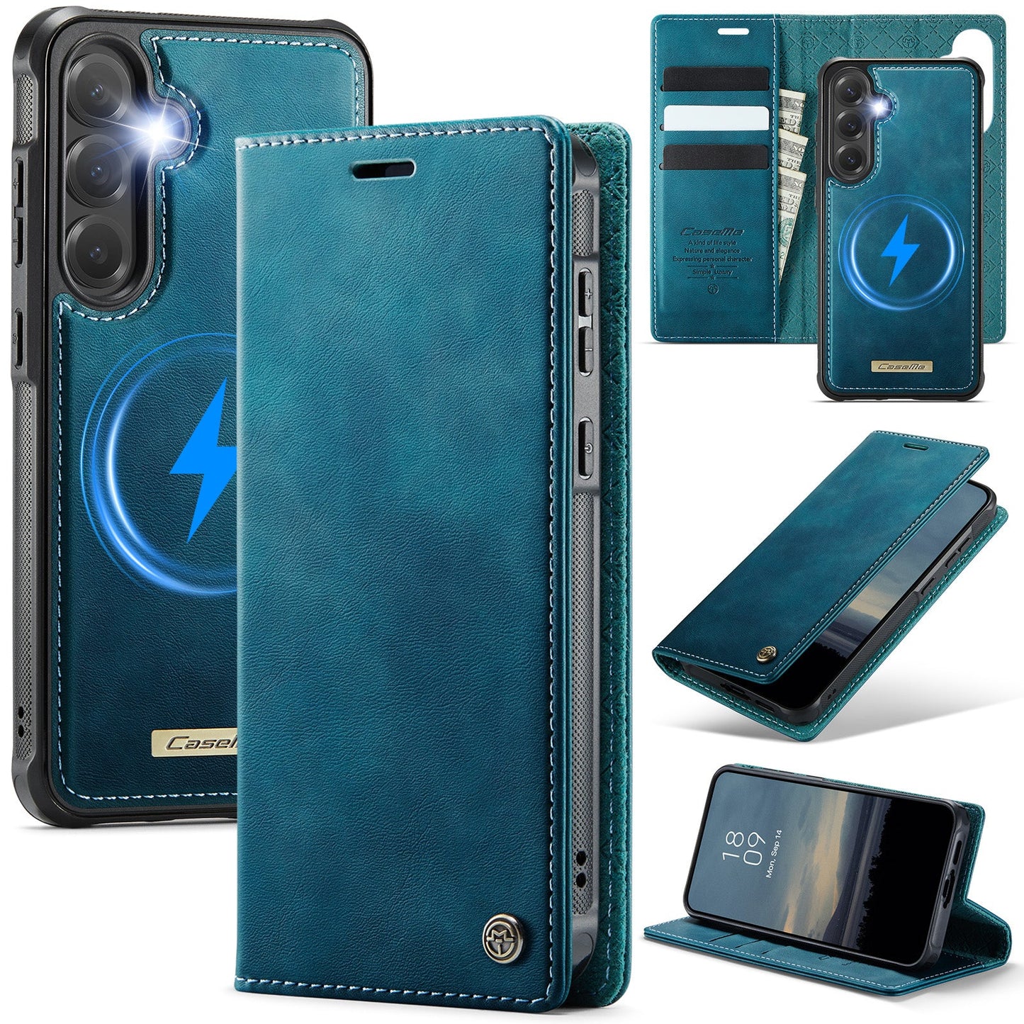 Retro Leather 2-in-1 MagSafe RFID Wallet Phone Case for Samsung Galaxy A16