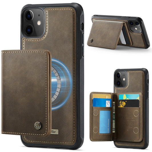 Magsafe Compatible Leather Detachable Wallet Case for iPhone 12