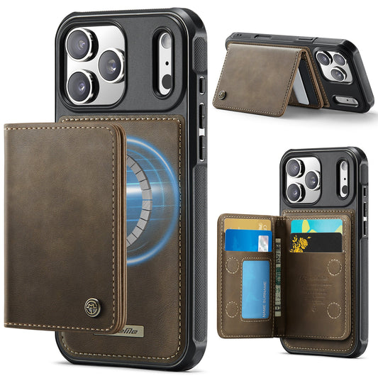 Magsafe Compatible Leather Detachable Wallet Case for iPhone 17 Pro Max