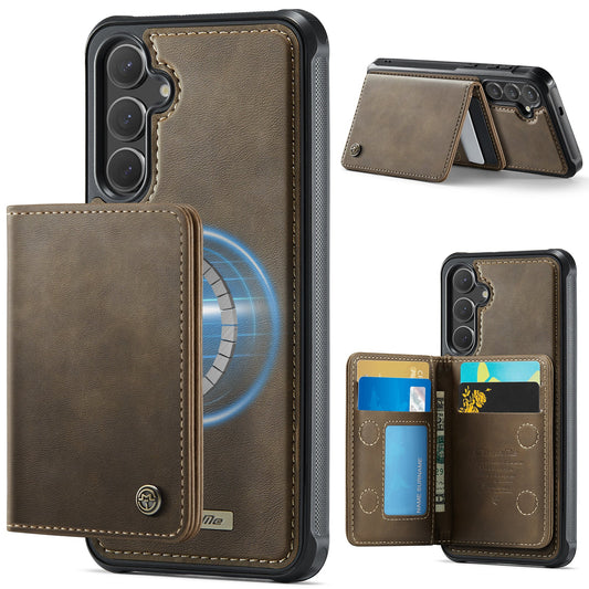 Magsafe Compatible Leather Detachable Wallet Case for Samsung Galaxy S24+